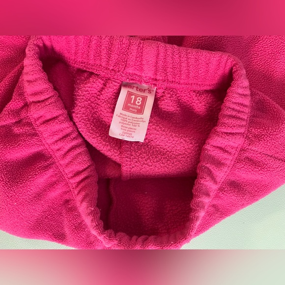 Carter’s Pink Elastic Waist Flared Pants, Baby Girl Size 18months, warm pants - Picture 3 of 4